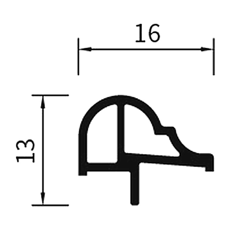 BS-05 — Европейская малая линия 16 мм, сечение, размеры в мм