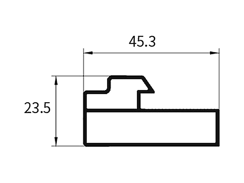 KR-09 — Малая французская кромка, панель 5 мм, сечение, размеры в мм