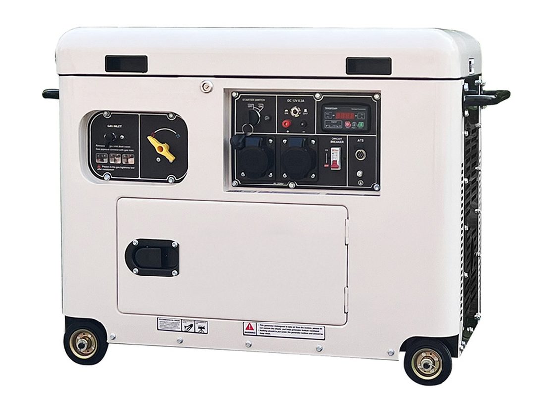 GB-11000 — 9 кВт · кожух на раме, три топлива, кожух на раме серии GB: три четверти, белый фон