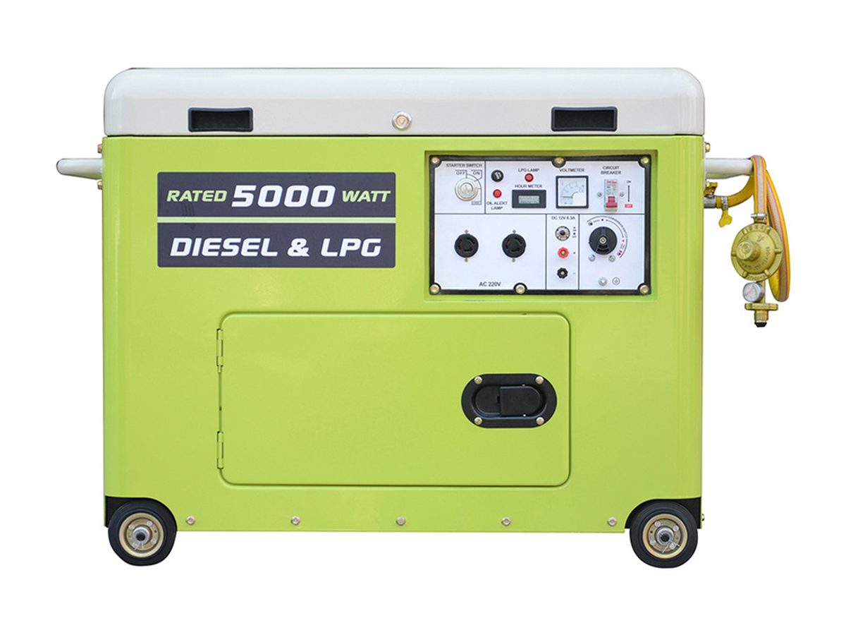 GD-6500 — 5 кВт · кожух, дизель + пропан, кожух серии GD, дизель + пропан: вид спереди
