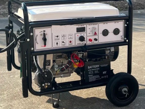 GE-10000 — 8 кВт · открытая рама, три топлива, открытая рама серии GE: вид спереди