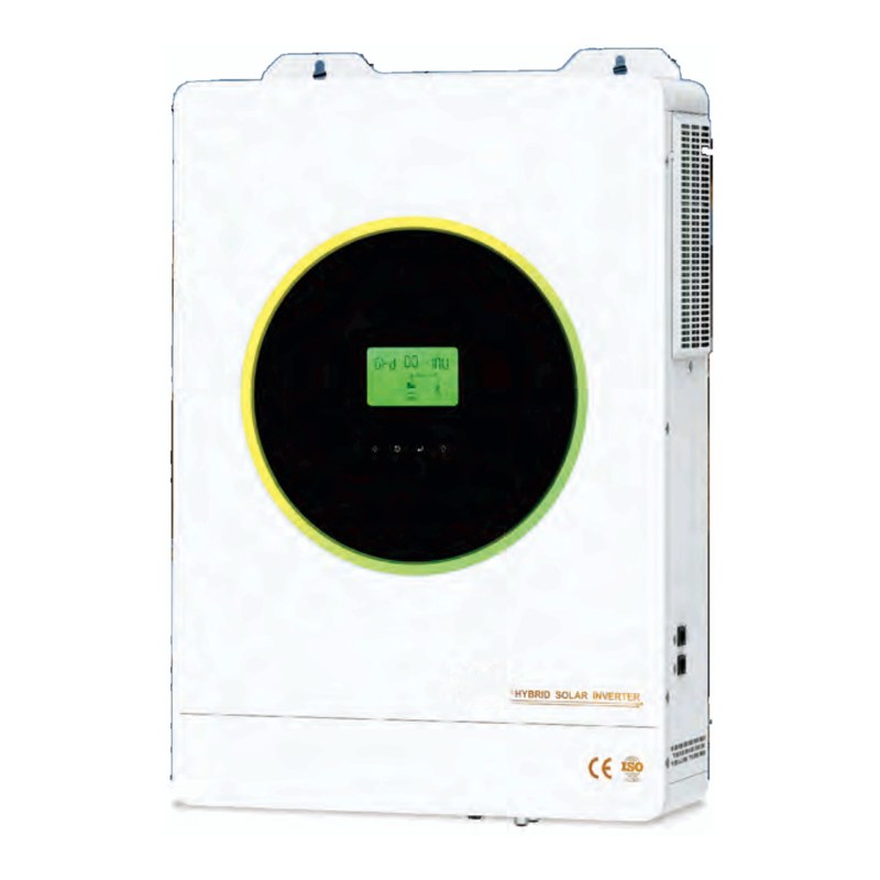 HN43224C — Гибридный инвертор 4,3 кВт, батарея 24 В, два выхода, RGB-подсветка