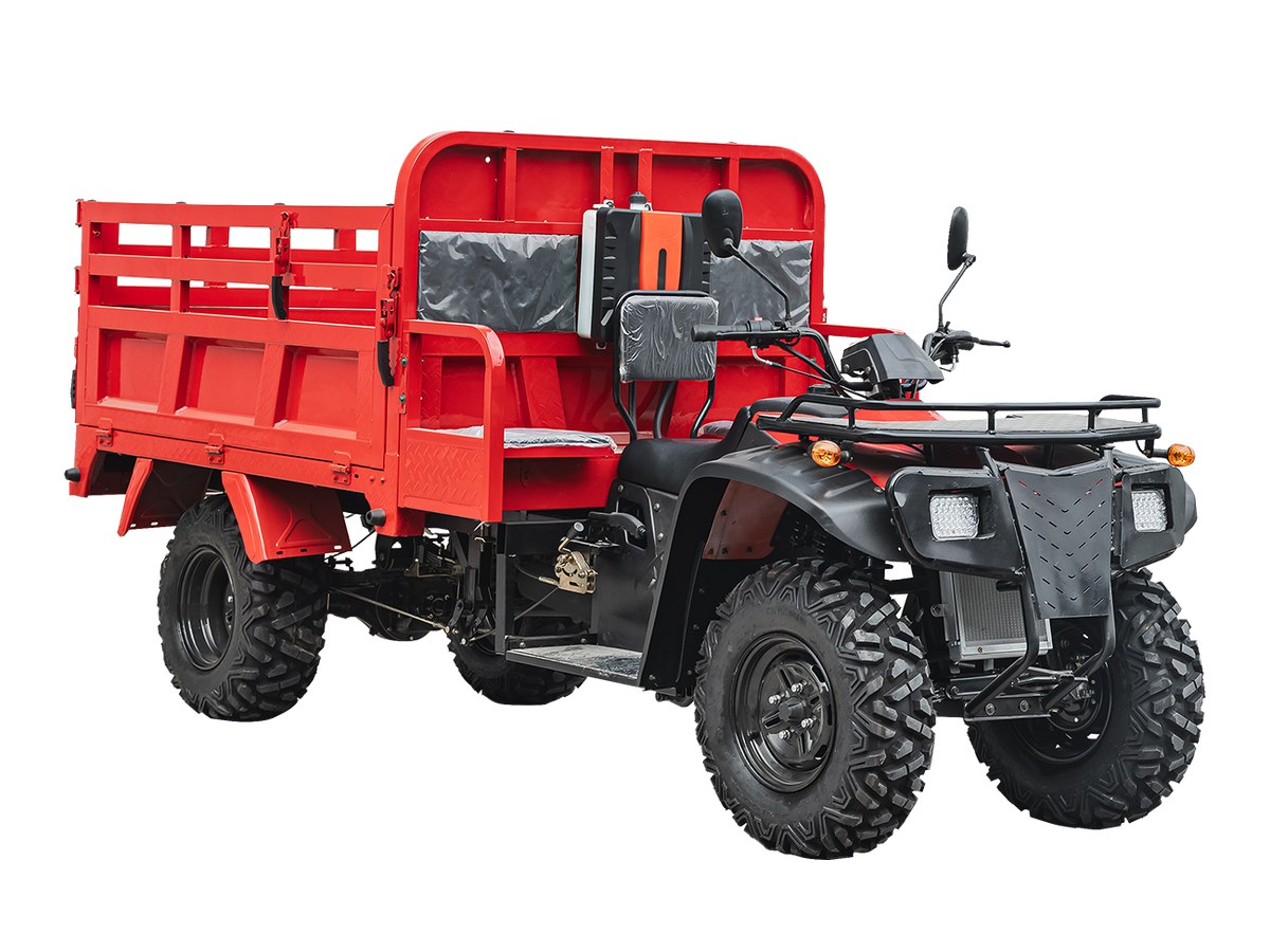 БГ-05: грузовой квадроцикл 275 см³, длинный кузов 600 кг, 2WD, вид спереди сбоку