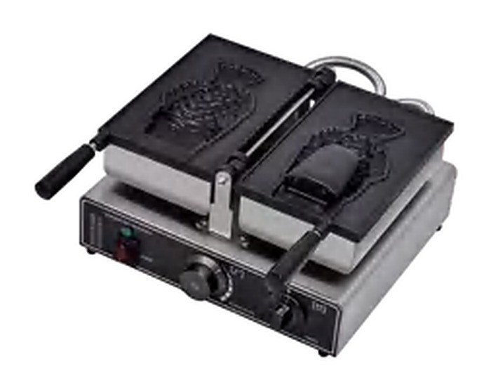 HF — вафельницы с фигурками: рыбки тайяки, смайлики, орехи, бабочки, цветы, колбаски в тесте, аппарат тайяки на 1 рыбку