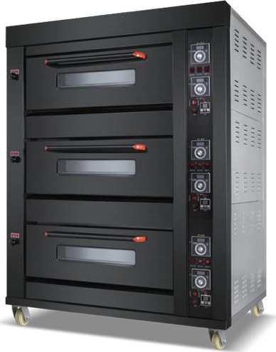 YCQ-D2 — газовые печи полностью чёрные, печь на 6 противней