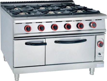 GH-997 — газовые плиты на 4–6 конфорок с духовкой и грилем, 1200 × 900, плита на 6 конфорок