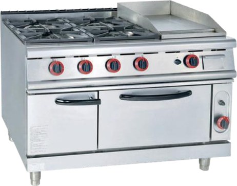 GH-997 — газовые плиты на 4–6 конфорок с духовкой и грилем, 1200 × 900, плита на 4 конфорки с грилем на камнях