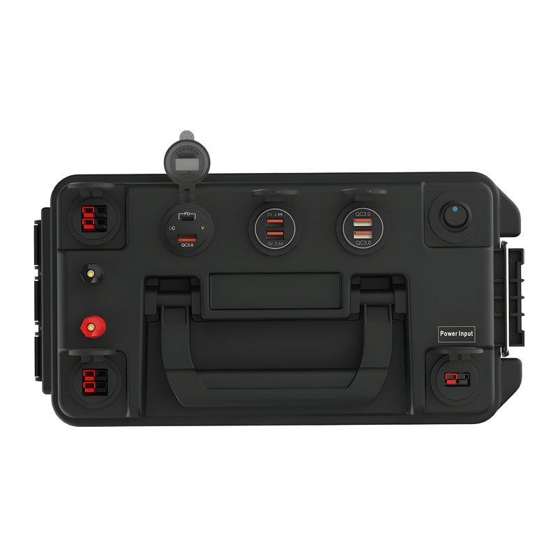 Компактный бокс с USB-C PD и QC 3.0 — вид сверху: порты и разъёмы