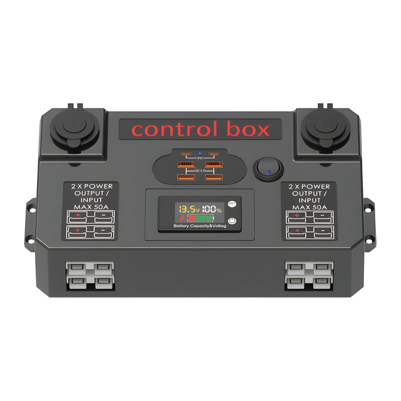 Мини-блок с экраном заряда, USB и Anderson 50 А — общий вид