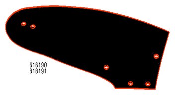 616190 / 616191 — Детали корпусов: отвалы, прутки, лемеха