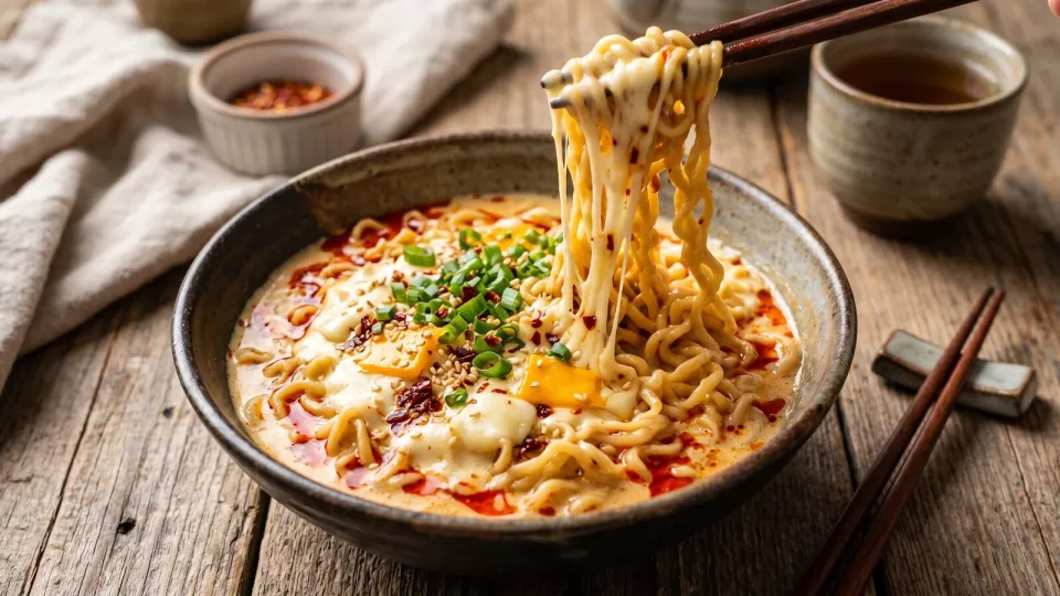 SamYang Buldak Quattro Cheese: острая корейская лапша