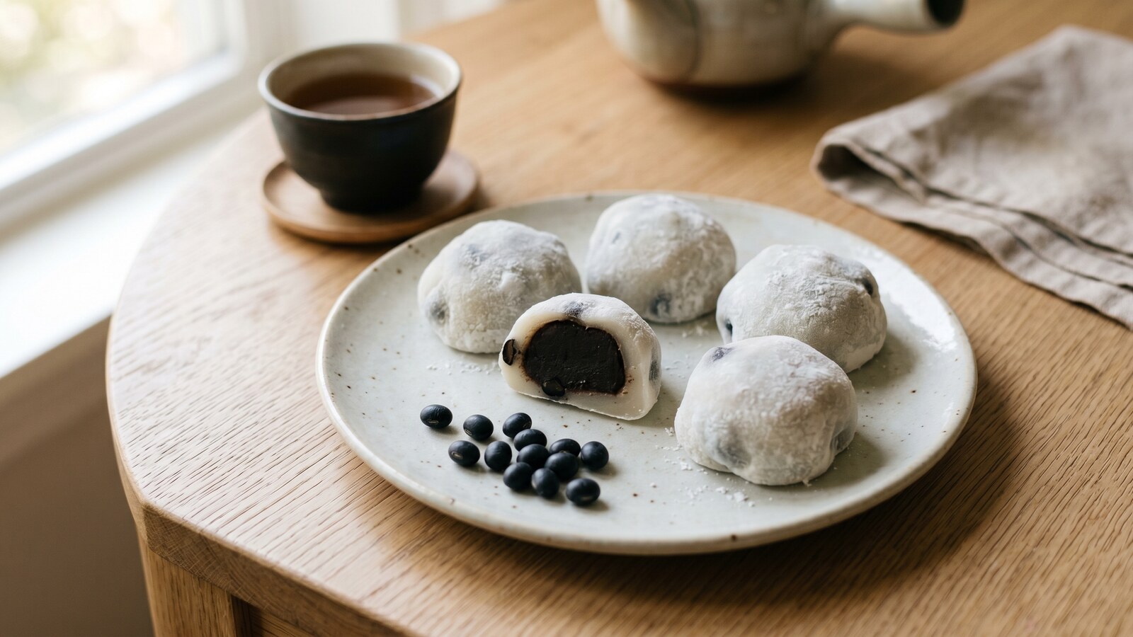 Моти Huining Black Bean с черной фасолью: японские сладости