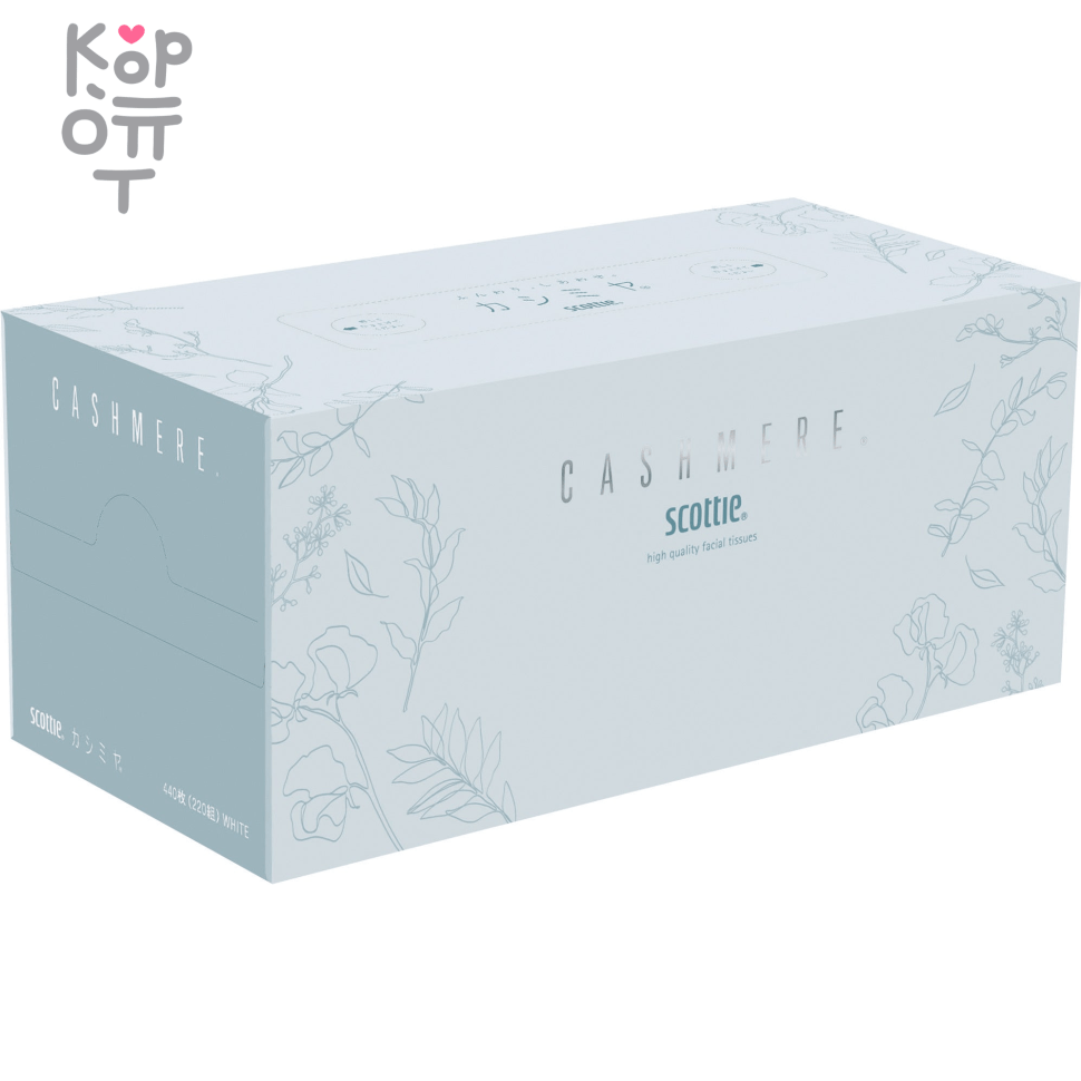 Scottie Cashmere Tissue - Кашемировые двухслойные бумажные салфетки 220шт.  фото 1 &mdash; Корейские товары для всей семьи(КорОпт)