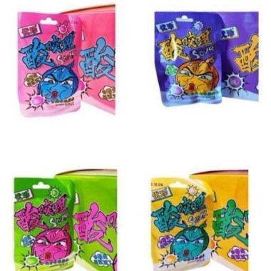 Кислая конфета Лимоны - кислота со вкусом Клубники &mdash; Корейские товары для всей семьи(КорОпт)