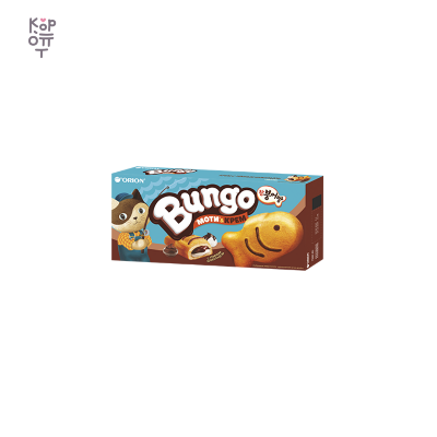 Orion — Bungo Cream &amp; Chocolate Mochi — Пирожное Orion Bungo с кремом, шоколадом и моти, 120 г — коробка 20 шт
