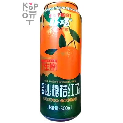 Haoqiao Sihui Power Juice Soda (с низким содержанием сахара) - Газированный напиток со вкусом Мандарина, 500мл.