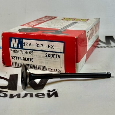 Клапан двигателя 2KDFT выпускной TB-133-0 / TOX-133 / ETY-5625 / NEV-827-EX 13715-30040 / 13715-0L010 28-6-105.8 NIPPON MOTORS TAIWAN