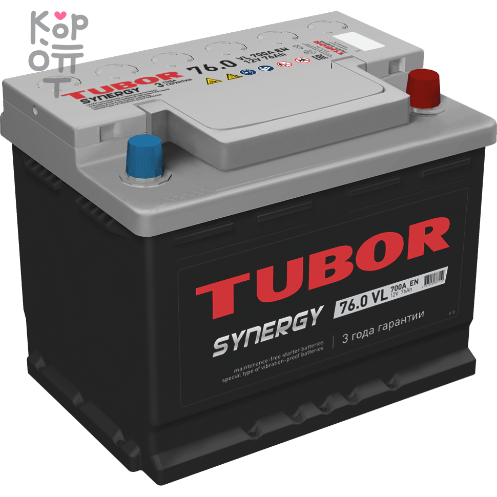 Аккумулятор TUBOR SYNERGY 6CT-76.0 VL