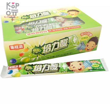 Жевательные конфеты JiWangJia Candy Сэндвич со вкусом Зеленого Яблока &mdash; Корейские товары для всей семьи(КорОпт)