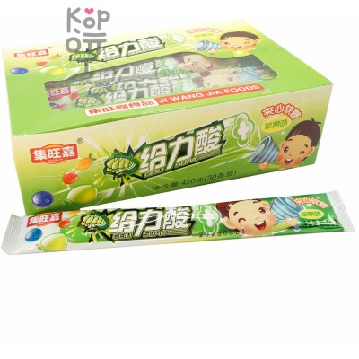 Жевательные конфеты JiWangJia Candy Сэндвич со вкусом Зеленого Яблока