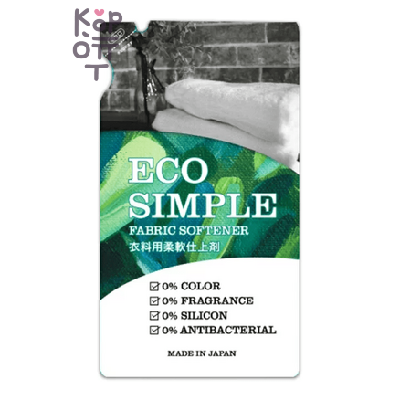 Rocket Soap Eco Simple Fabric Softener - Концентрированный кондиционер для белья без красителей и ароматизаторов, запасной блок, 450мл