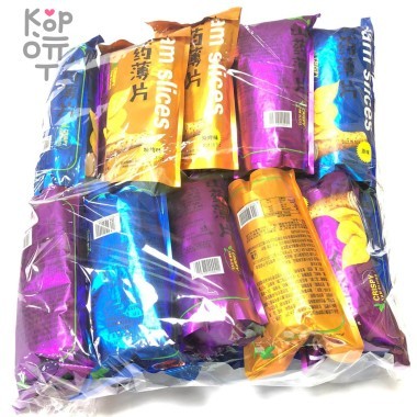 Чипсы Yinai family Yam Crispy Chips Ассорти, 33гр. &mdash; Корейские товары для всей семьи(КорОпт)