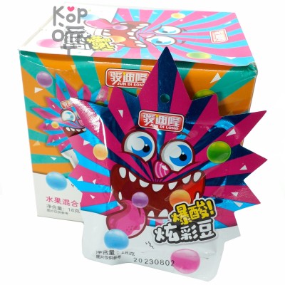 Конфеты драже Popping Candy Mix Flavor - Взрывашка "Монстр Салли" с кислыми фруктовыми вкусами