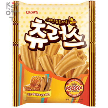 Crown CHURROZ - Снэк Чурроз палочки оригинальные &quot;CHURROZ&quot; 84гр., 16шт. в коробке — Корейские товары для всей семьи(КорОпт)