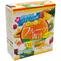 Yuwa Oishii Fruit Green Juice W Active Enzyme - Концентрат для приготовления безалкогольных напитков "Аодзиру с фруктами" (ананас, апельсин) 3гр.*20пак.