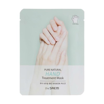 The Saem Pure Natural Hand Treatment Mask — Увлажняющая и питательная маска-перчатки для рук, 8 граммов × 2
