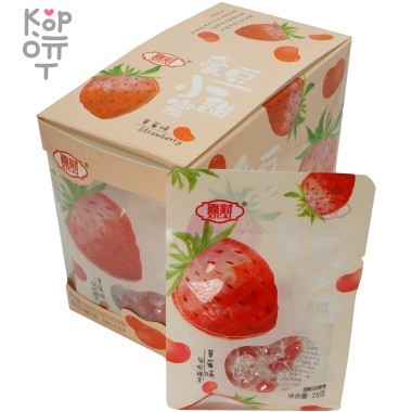 Драже со вкусом Клубники XICAI Aidou Strawberry Flavor &mdash; Корейские товары для всей семьи(КорОпт)