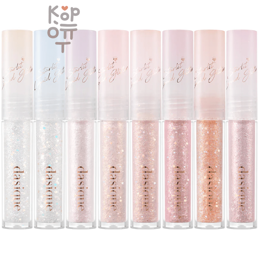 Dasique Starlit Jewel Liquid Glitter 02 Candy Hearts - Жидкий глиттер для век в серебряном оттенке 1,8 г