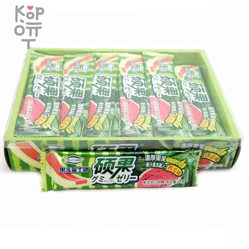 Тянучка Jelly Candy Сэндвич с желе и вкусом Арбуза, купить с доставкой на дом фото 1 &mdash; Корейские товары для всей семьи(КорОпт)