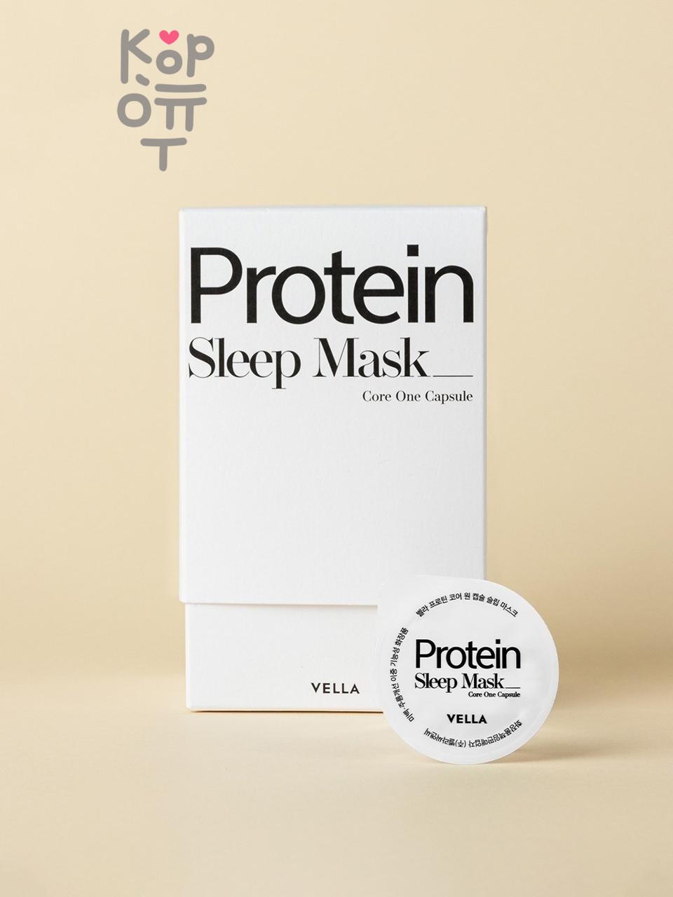 VELLA Protein Core One Capsule Sleep Mask - Несмываемая ночная маска для лица 2 мл., Коробка 30шт.