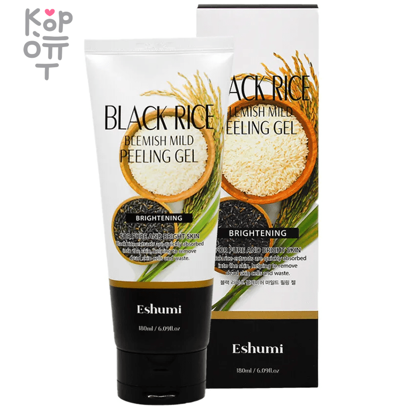 Eshumi Black Rice Blemish Mild Peeling Gel - Пилинг-гель для лица с экстрактом Черного Риса 180мл., купить с доставкой на дом фото 1 — Корейские товары для всей семьи(КорОпт)