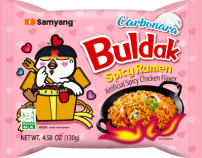Лапша Buldak со вкусом острой курицы «Карбонара», 140гр. 1*40, шт