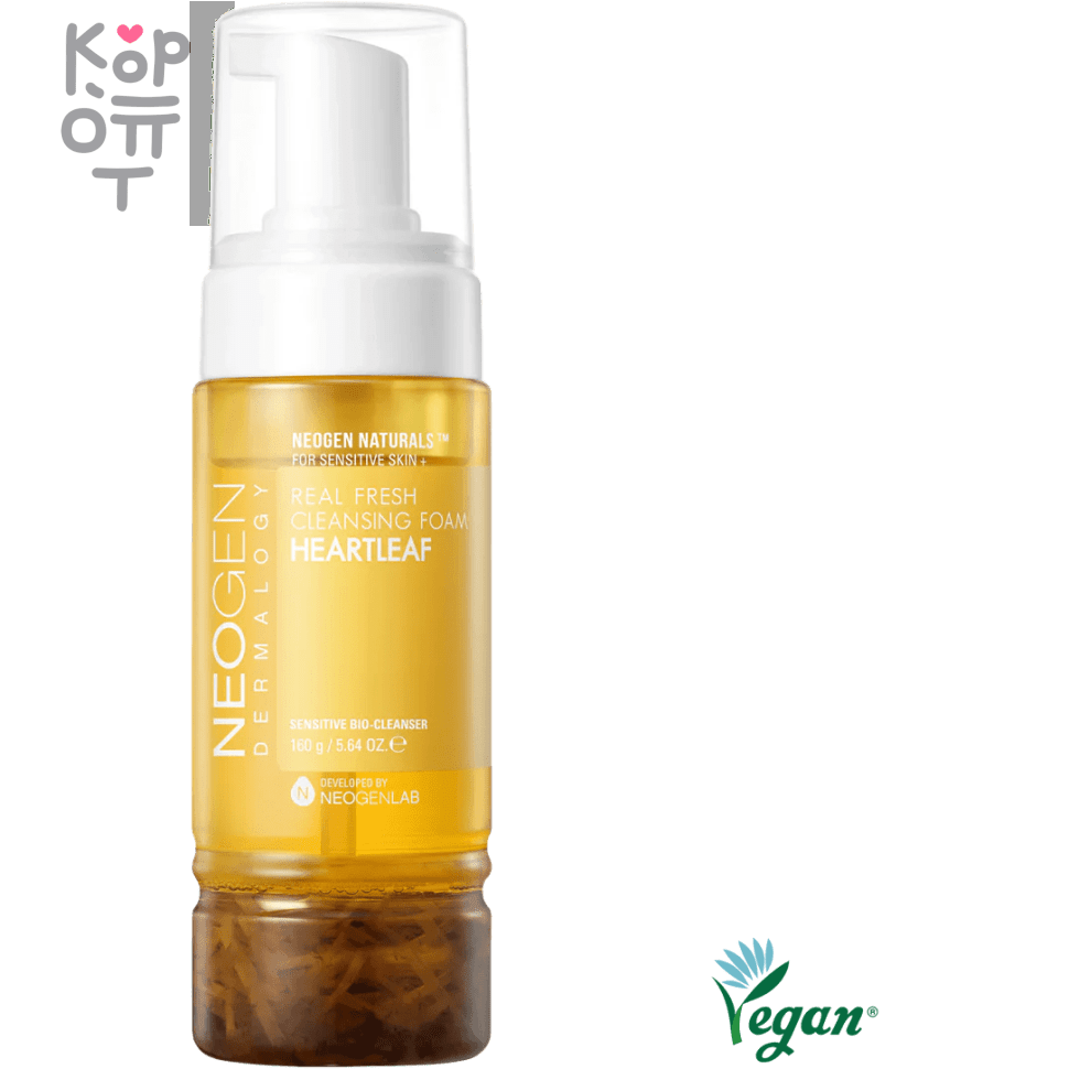 Neogen Dermalogy Real Fresh Foam Cleanser Heartleaf - Успокаивающая пенка для умывания с экстрактом Хауттюйнии 160мл. , купить с доставкой на дом фото 1 — Корейские товары для всей семьи(КорОпт)