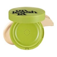 Unleashia Healthy Green Cushion — стойкий тональный кушон с сатиновым финишем, 15 г: 21N Eburnean (светлый с тёплым бежевым подтоном) / 23W Bisque (бежево-персиковый)