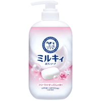 Cow Milky Foam Soap - Увлажняющее мыло-пенка для тела с цветочным ароматом, 500мл. 