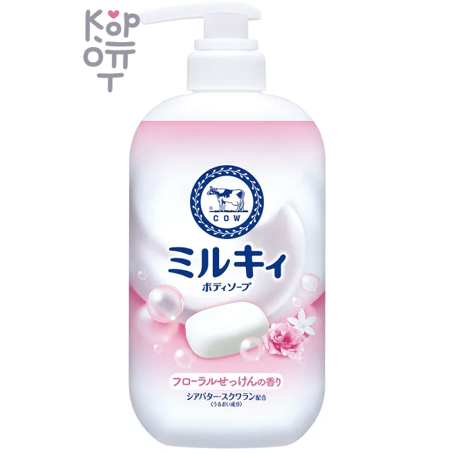 Cow Milky Foam Soap - Увлажняющее мыло-пенка для тела с цветочным ароматом, 500мл. 