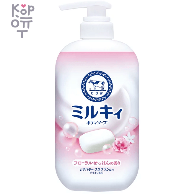 Cow Milky Foam Soap - Увлажняющее мыло-пенка для тела с цветочным ароматом, 500мл. , купить с доставкой на дом фото 1 &mdash; Корейские товары для всей семьи(КорОпт)