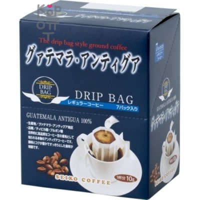 Seiko Coffee Guatemala Antigua - Кофе молотый Гватемала Антигуа дрип-бэг 7шт.*10гр. в упаковке.  