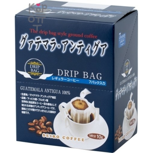 Seiko Coffee Guatemala Antigua - Кофе молотый Гватемала Антигуа дрип-бэг 7шт.*10гр. в упаковке.  