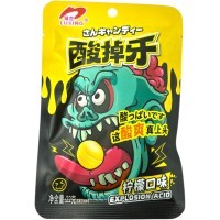 Кислая карамель LuXing Explosive Acid Sour Candy - Взрывоопасно кислый Монстр со вкусом Клубники