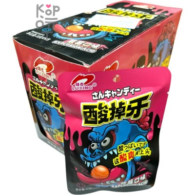 Кислая карамель LuXing Explosive Acid Sour Candy - Взрывоопасно кислый Монстр со вкусом Клубники