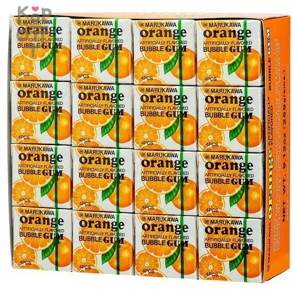 Marukawa Orange Bubble Gum - Резинка жевательная "Апельсин" 4-ре шара., купить с доставкой на дом фото 1 — Корейские товары для всей семьи(КорОпт)