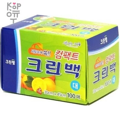 Clean Wrap Compact Clean Bag - Пакеты фасовочные в коробке с клапаном для отрывания, размер L 30см.*45см. 100шт, купить с доставкой на дом фото 1 — Корейские товары для всей семьи(КорОпт)