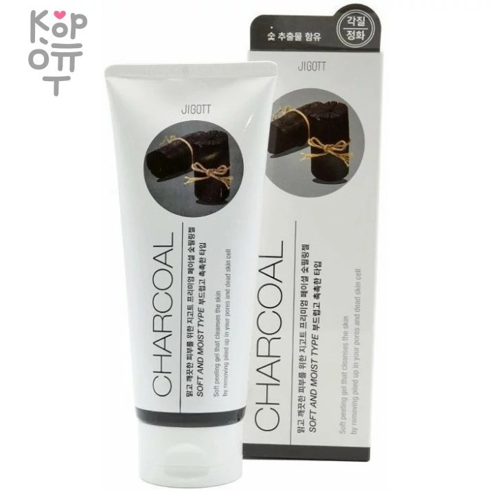 Jigott Premium Facial Charcoal peeling Gel - Премиум Крем-скатка с древесным углем, 180мл., купить с доставкой на дом Jigott Premium Facial Charcoal Peeling Gel — это премиум крем-скатка с древесным углем. Средство бережно очищает кожу от загрязнений и ороговевших клеток, выравнивает цвет лица, улучшает кровообращение и обмен веществ. Подходит для всех типов кожи.