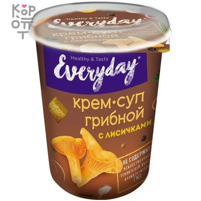 Крем-суп грибной с лисичками и пшеничными сухариками Everyday, купить с доставкой на дом фото 1 — Корейские товары для всей семьи(КорОпт)