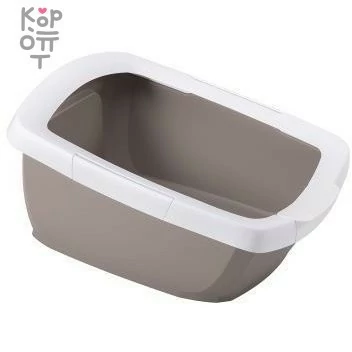 IMAC туалет-лоток для кошек FUNNY с высокими бортами 62х49,5х33h см, бежевый, купить с доставкой на дом фото 1 — Корейские товары для всей семьи(КорОпт)